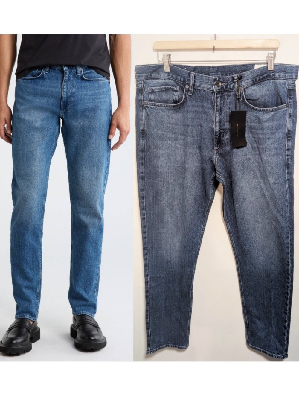 rag & bone | Fit 2 Slim Fit Jeans In Haverhill Medium Blue Wash (36x32)